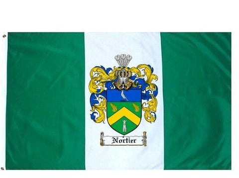Nortier family crest coat of arms flag