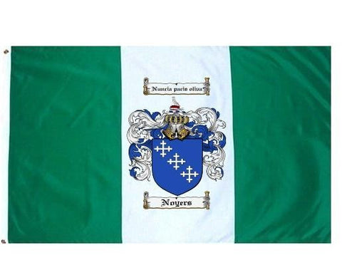 Noyers family crest coat of arms flag