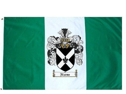 Nurse family crest coat of arms flag