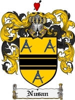 Nusan coat of arms family crest download