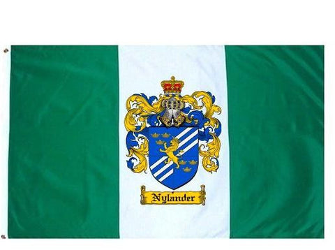 Nylander family crest coat of arms flag