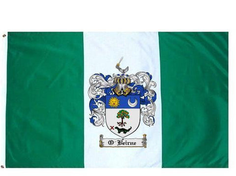 O'Beirne family crest coat of arms flag