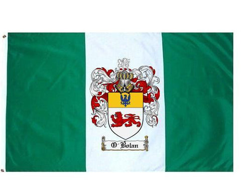 O'Bolan family crest coat of arms flag