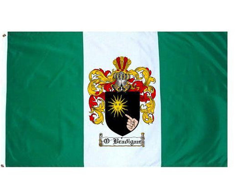 O'Bradigan family crest coat of arms flag