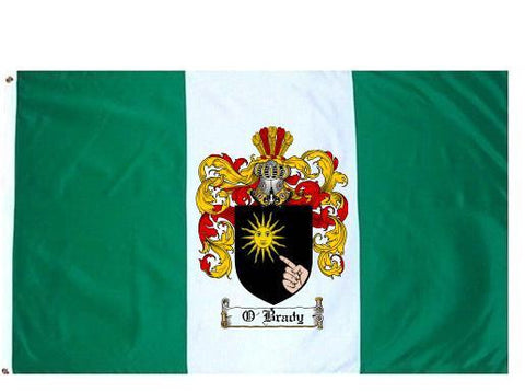 O'Brady family crest coat of arms flag