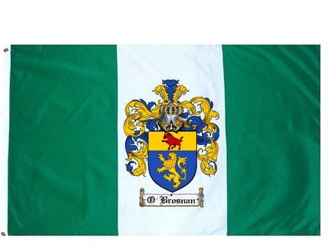 O'Brosnan family crest coat of arms flag