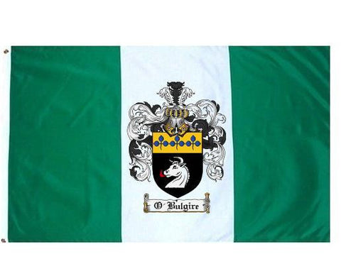 O'Bulgire family crest coat of arms flag