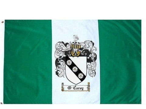 O'Carey family crest coat of arms flag