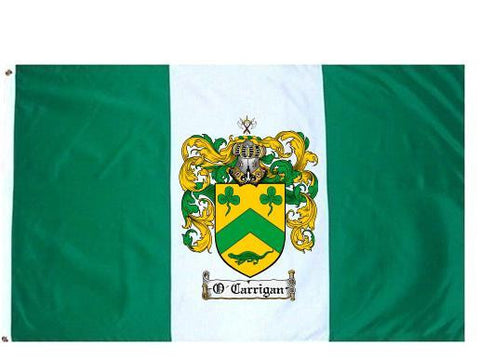O'Carrigan family crest coat of arms flag