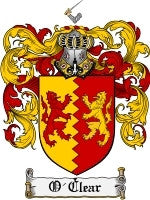 O'Clear coat of arms family crest download