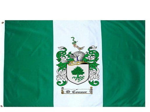 O'Conner family crest coat of arms flag