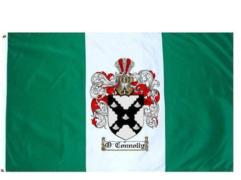 O'Connolly family crest coat of arms flag