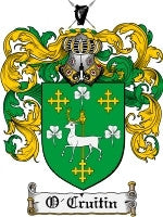 O'Cruitin coat of arms family crest download