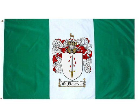 O'Davoren family crest coat of arms flag