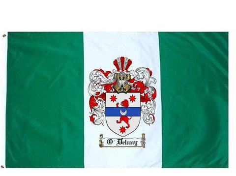 O'Delany family crest coat of arms flag