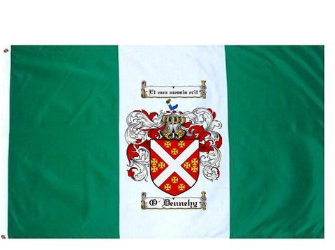 O'Dennehy family crest coat of arms flag