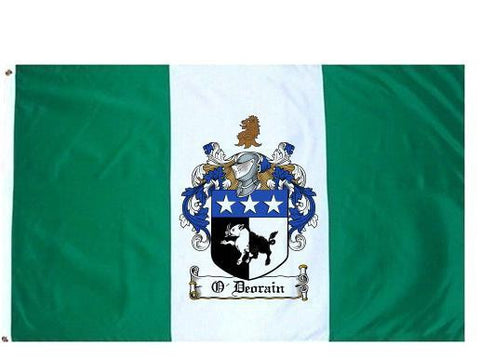 O'Deorain family crest coat of arms flag