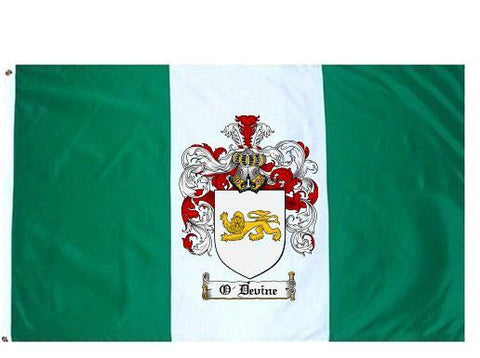 O'Devine family crest coat of arms flag