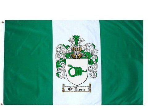O'Drone family crest coat of arms flag