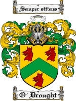 O'Drought coat of arms family crest download