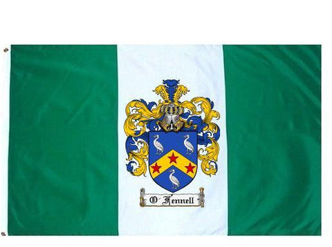 O'Fennell family crest coat of arms flag