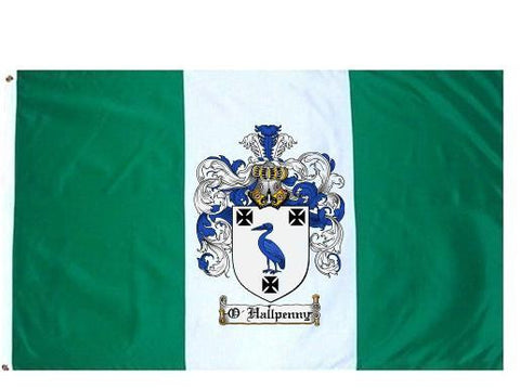 O'Hallpenny family crest coat of arms flag