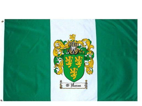 O'Haran family crest coat of arms flag