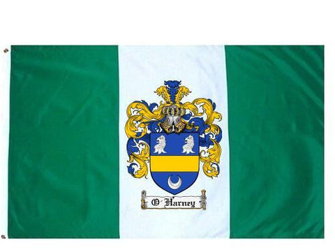 O'Harney family crest coat of arms flag