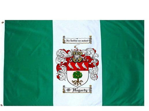 O'Hegarty family crest coat of arms flag