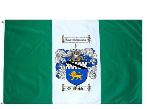 O'Hickie family crest coat of arms flag
