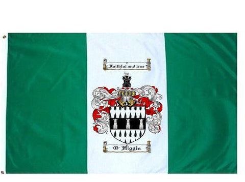O'Higgin family crest coat of arms flag