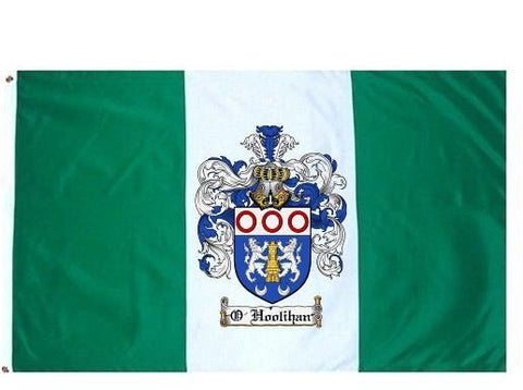 O'Hoolihan family crest coat of arms flag