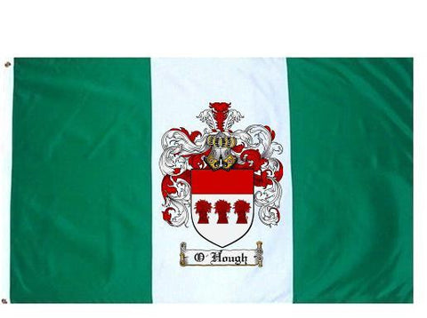 O'Hough family crest coat of arms flag