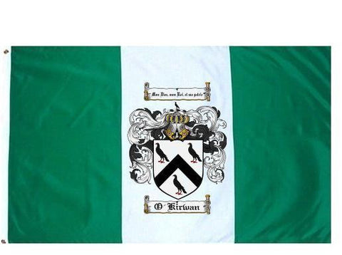 O'Kirwan family crest coat of arms flag