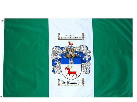 O'Lunney family crest coat of arms flag