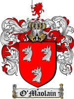 O'Maolain coat of arms family crest download