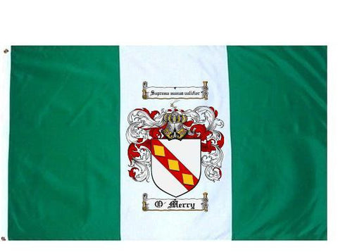 O'Merry family crest coat of arms flag