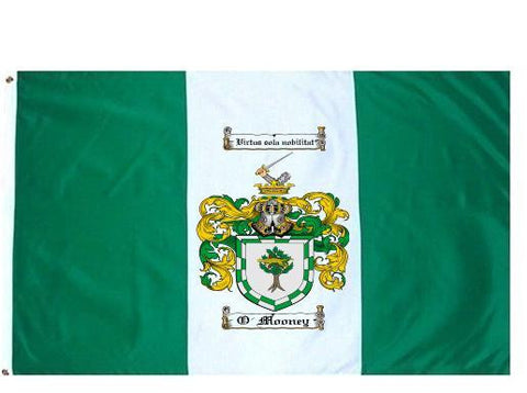 O'Mooney family crest coat of arms flag