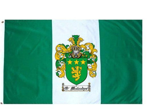 O'Mulcahee family crest coat of arms flag
