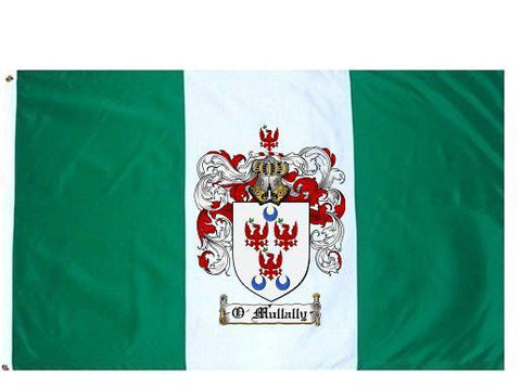 O'Mullally family crest coat of arms flag