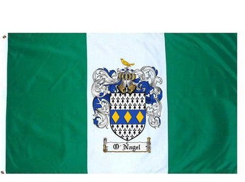 O'Nagel family crest coat of arms flag