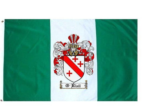 O'Riall family crest coat of arms flag