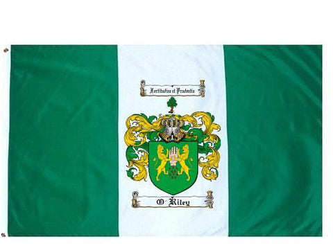 O'Riley family crest coat of arms flag