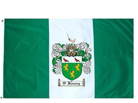 O'Rooney family crest coat of arms flag