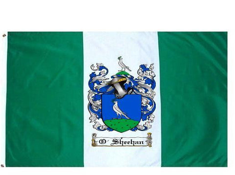 O'Sheehan family crest coat of arms flag