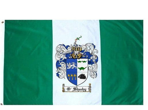 O'Sheehy family crest coat of arms flag