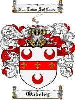 Oakeley coat of arms family crest download