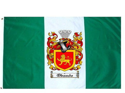 Obando family crest coat of arms flag