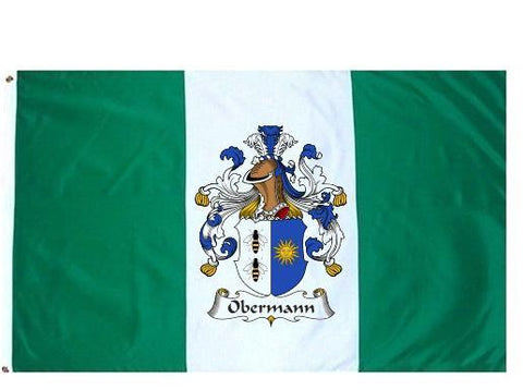 Obermann family crest coat of arms flag
