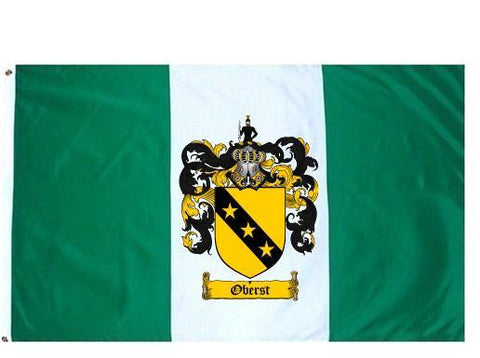 Oberst family crest coat of arms flag